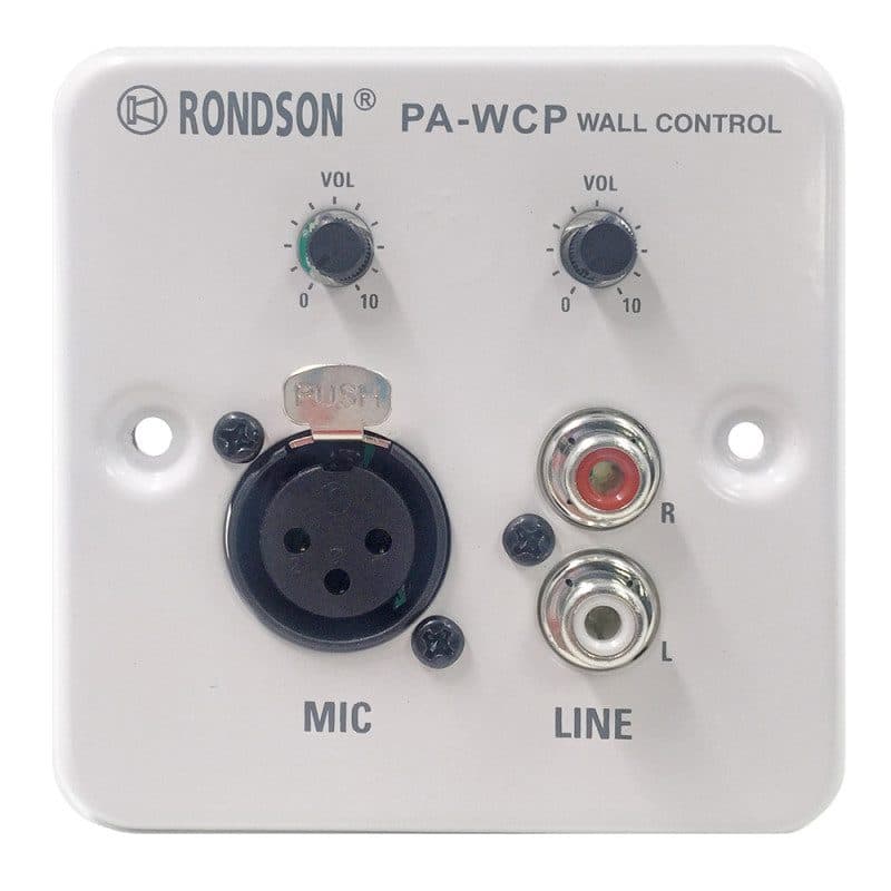 Mixer da parete 2 canali RCA + XLR, alimentatore 24V - RONDSON RON-02355