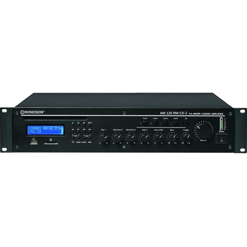 Mixer amplificatore 4 zone 120W DSP 70/100V - RONDSON RON-02369