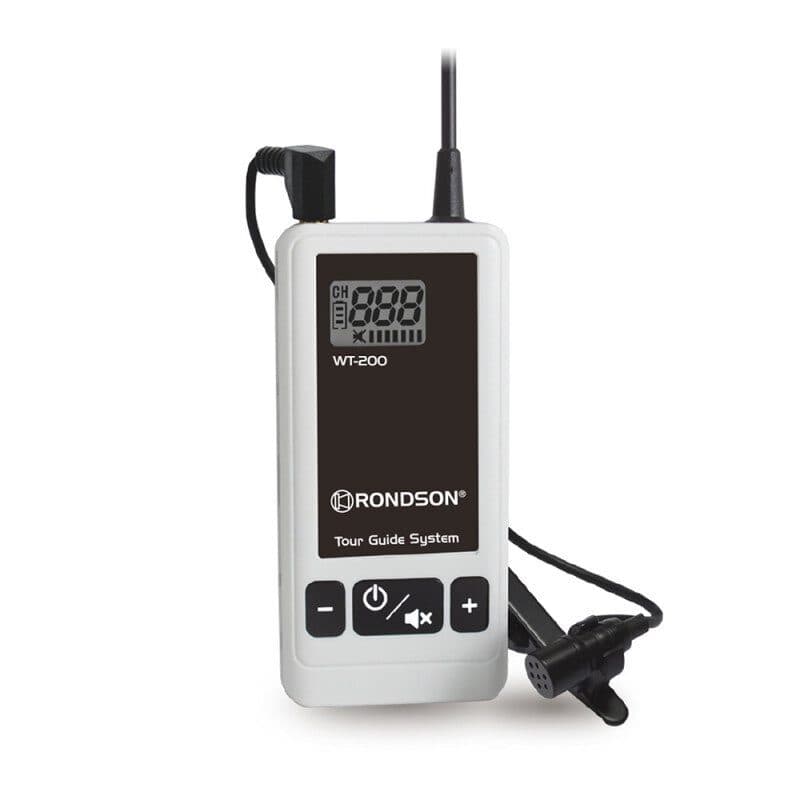 Trasmettitore visita guidata lavalier WT-200 bianco - RONDSON RON-02540