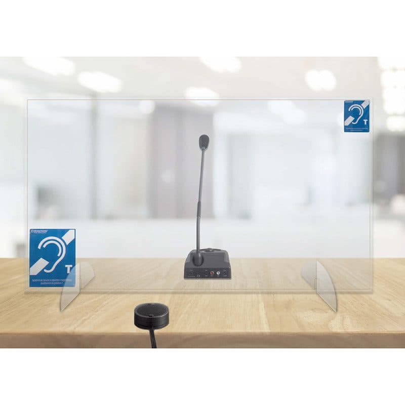 Kit barriera plexiglass con loop induzione DUOPROTECT - RONDSON RON-02552