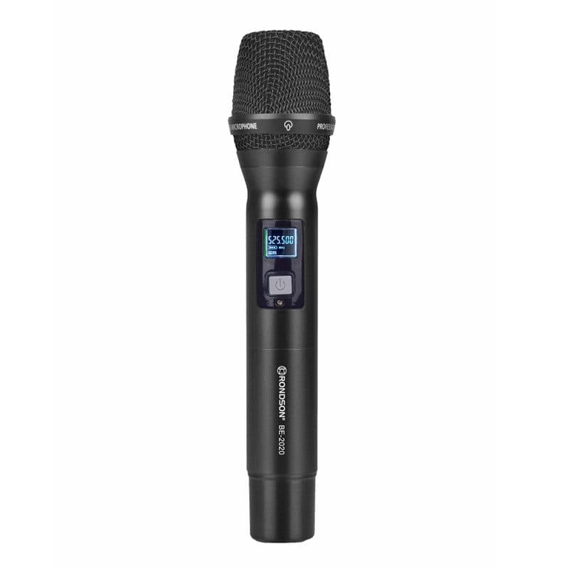 Handheld UHF wireless microphone BE-2020 sync IR 10mW LCD - Rondson RON-02586
