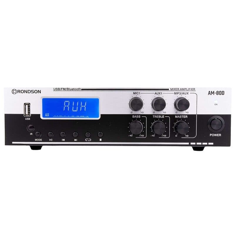 Amplificatore mixer multimediale 80W Bluetooth USB FM - RONDSON RON-02788