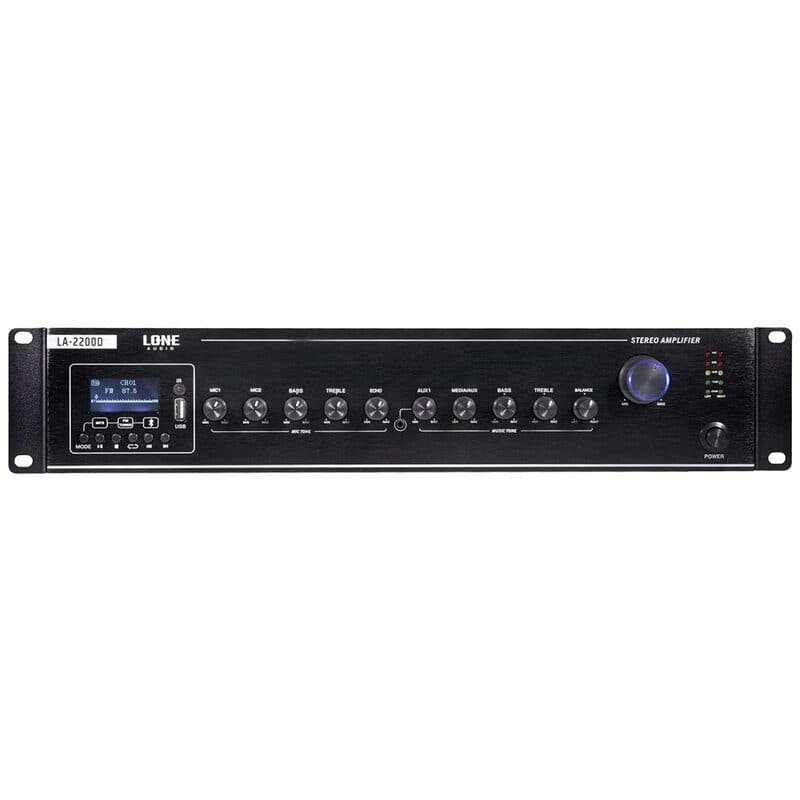 Amplificatore mixer stereo 2x200W 8 ohm USB Bluetooth FM - LONE AUDIO RON-02855