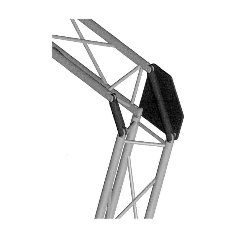 Piastra angolare per americana triangolare in alluminio lucidato - Power Acoustics M 1603