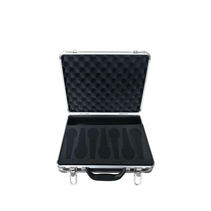 Flight case alluminio 7 microfoni con cavo - POWER FLIGHTS SOG-0760_FLMIC_7BL