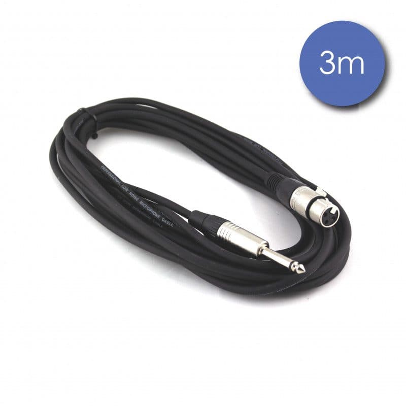 Cavo jack mono - XLR 3 pin femmina 3m Neutrik - POWER ACOUSTICS CAB 2024