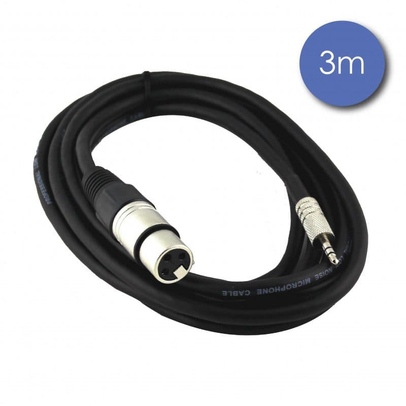 Cavo mini-jack stereo - XLR 3-pin femmina, 3 m - POWER ACOUSTICS CAB 2061