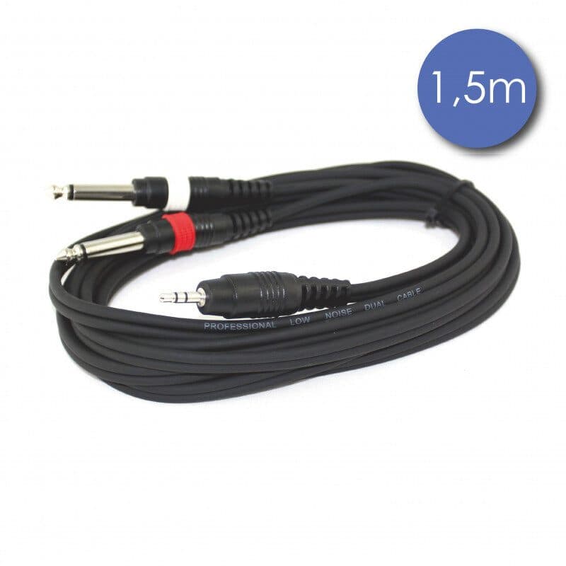 Cavo stereo mini-jack/2 jack mono 1,5 m - Power Acoustics CAB 2064