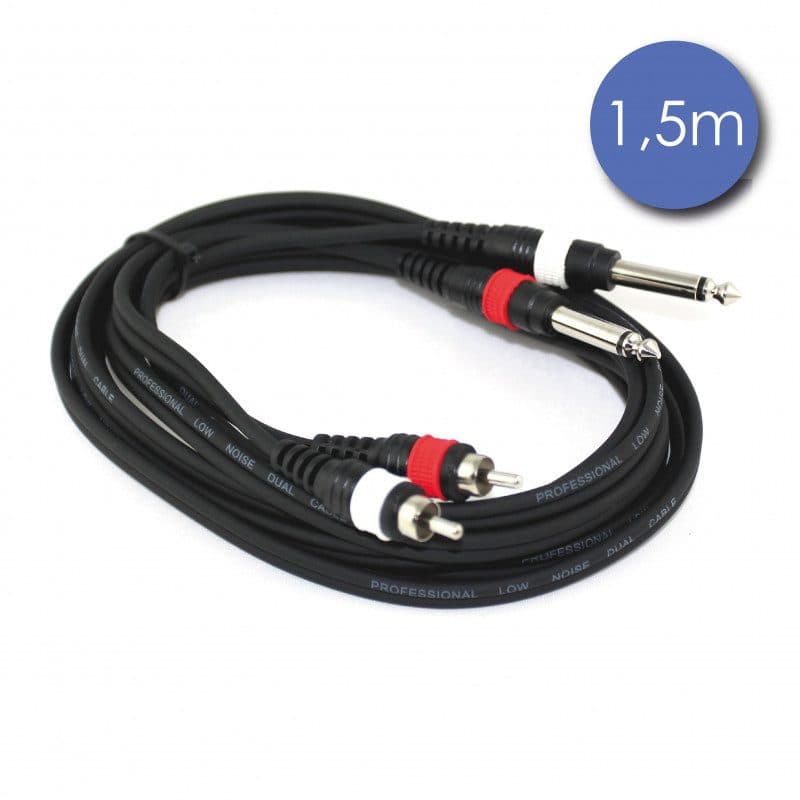 Cavo stereo jack mono maschio - RCA maschio 1,5 m termo modellato - Power Acoustics CAB 2072