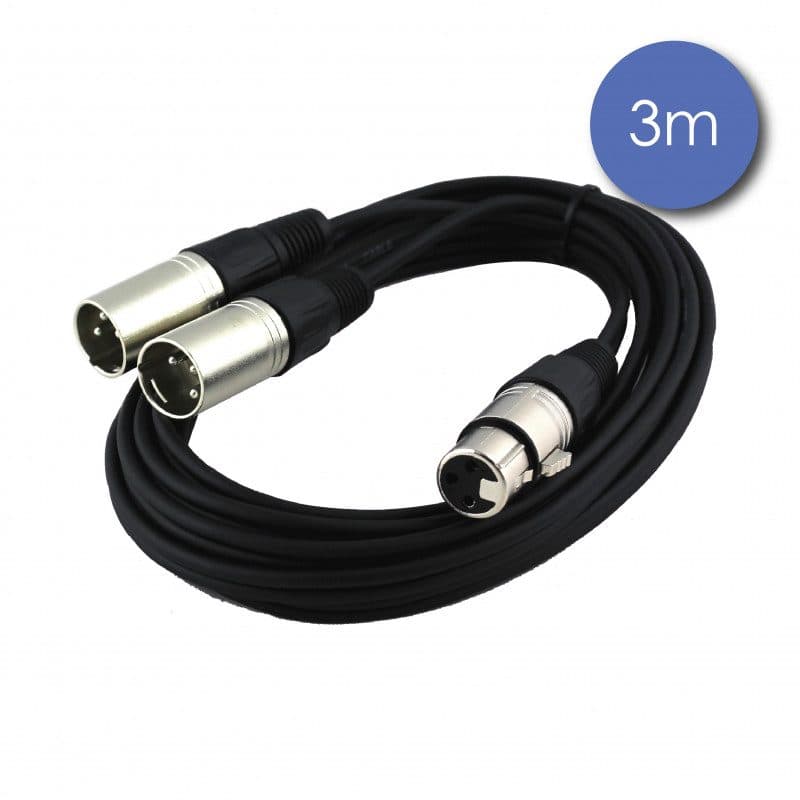 Cavo stereo XLR femmina/2 XLR 3-pin maschio 3 m Neutrik - Power Acoustics CAB 2118