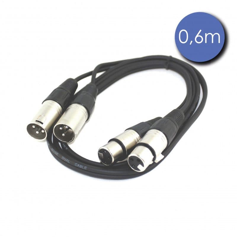 Cavo audio XLR 3 pin 0,6 m doppio maschio/doppio femmina - POWER ACOUSTICS SOG-1000_CAB_2123