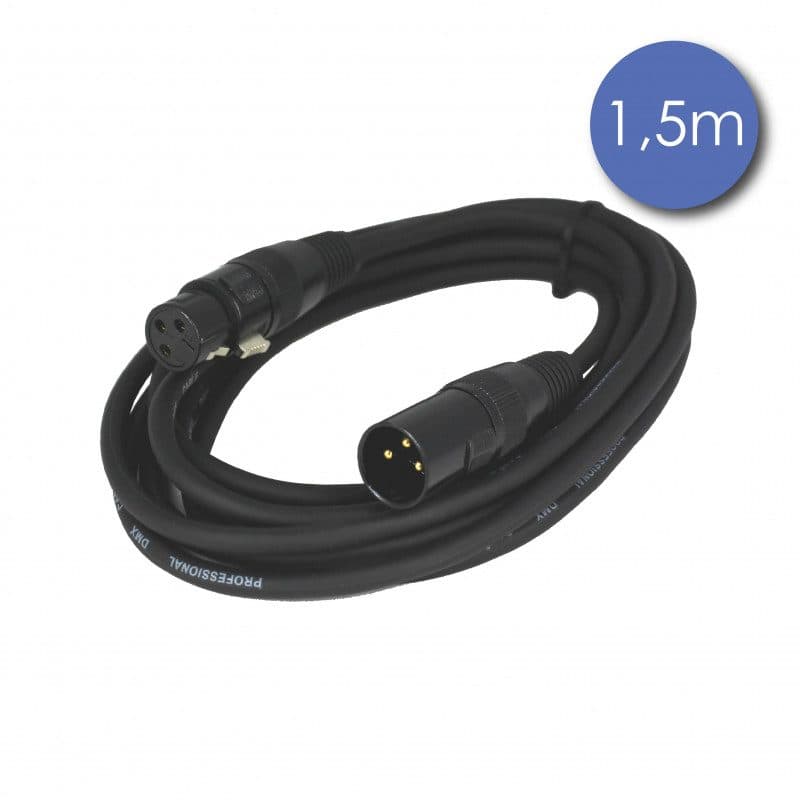 Cavo XLR 3 pin maschio-femmina 1,5m - POWER ACOUSTICS CAB 2128