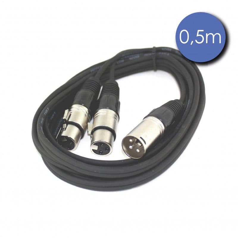 Cavo XLR 3-pin maschio/2 XLR femmina 0,5 m - Power Acoustics CAB 2137