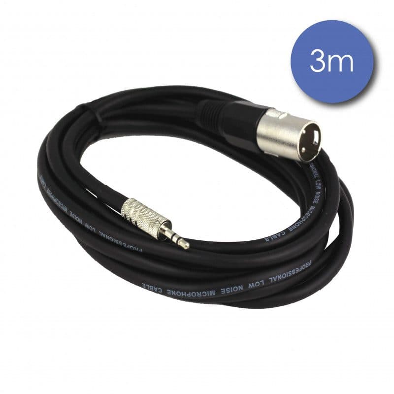 Cavo audio XLR 3 pin maschio - mini-jack stereo maschio 3 m - POWER ACOUSTICS CAB 2161