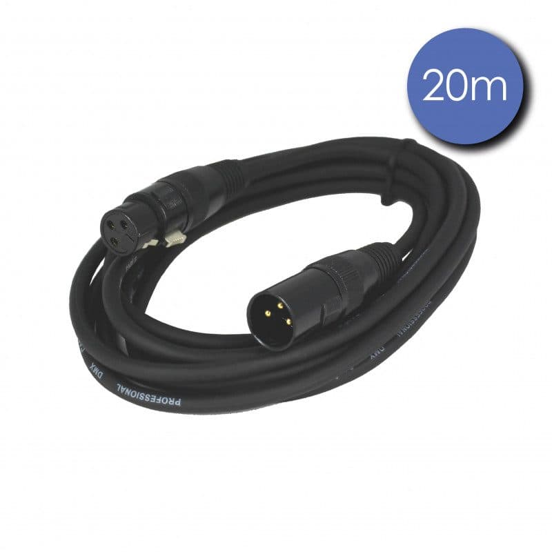 Cavo XLR 3 pin Neutrik maschio-femmina 20m - POWER ACOUSTICS CAB 2166