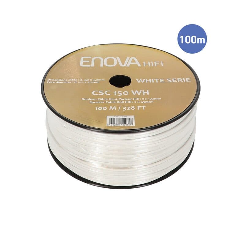 Cavo diffusori bianco 2x1,5mm² 100m - ENOVA HIFI SOG-1001_CSC_150WH