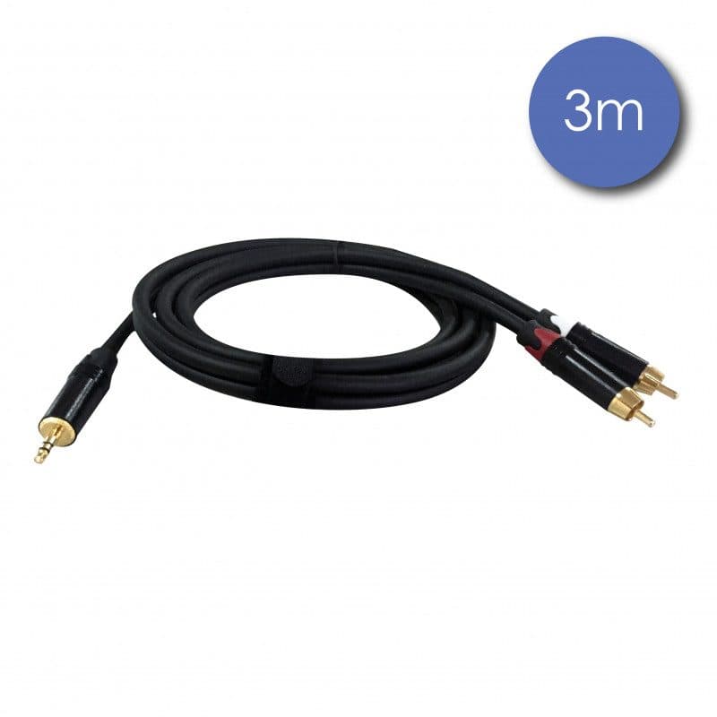 Cavo stereo 2 RCA - mini-jack 3,5 mm 3 m - POWER STUDIO AUDIOCAB 4019