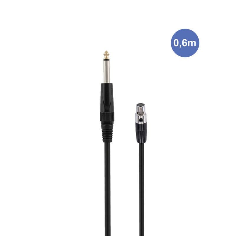 Cavo audio mono Jack 6,3 mm - mini-XLR 3 pin femmina tipo AKG 0,6 m - POWER STUDIO AUDIOCAB 4051