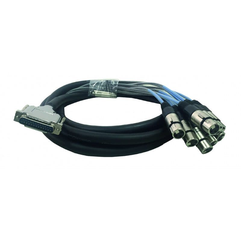 Cavo DB25 maschio / 8 XLR 3 pin femmina 3m - POWER STUDIO DBCAB 1000
