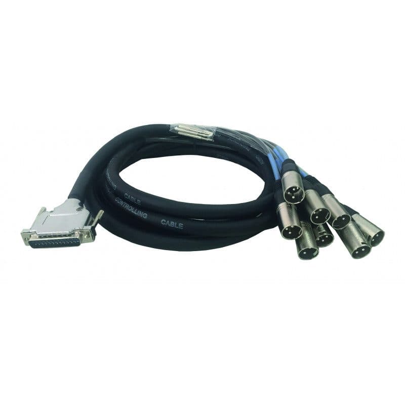 Cavo DB25 maschio / 8 XLR 3 pin maschio 3m - POWER STUDIO DBCAB 1001