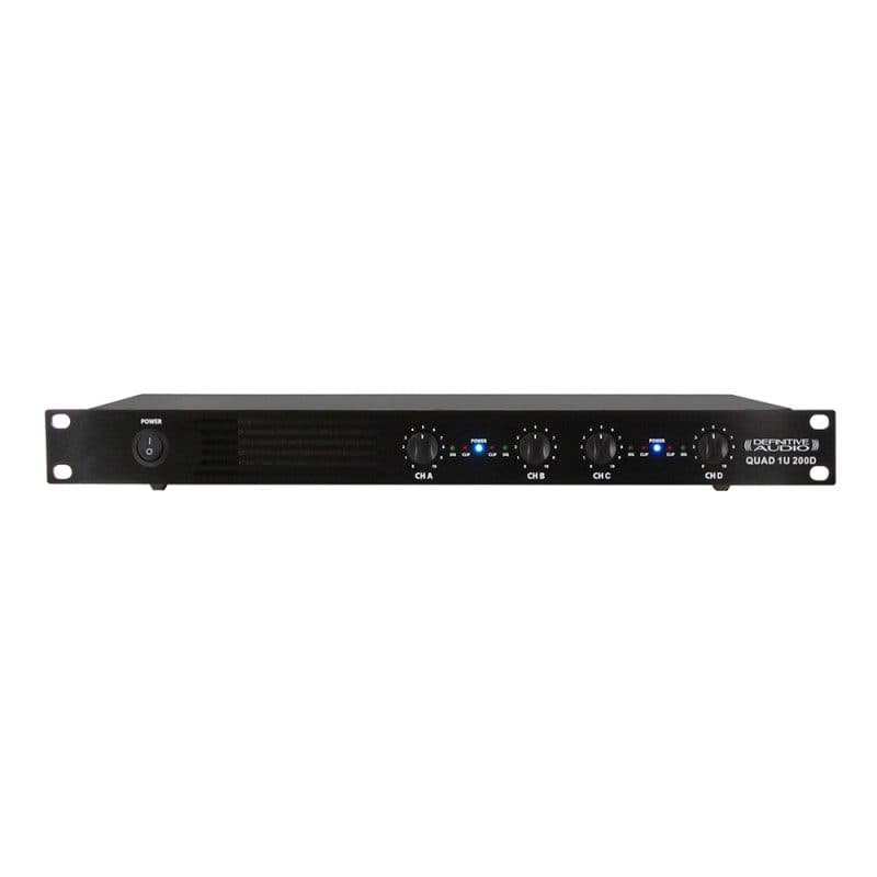 Amplificatore potenza 4 canali Classe-D rack 1U - DEFINITIVE AUDIO QUAD 1U 200D