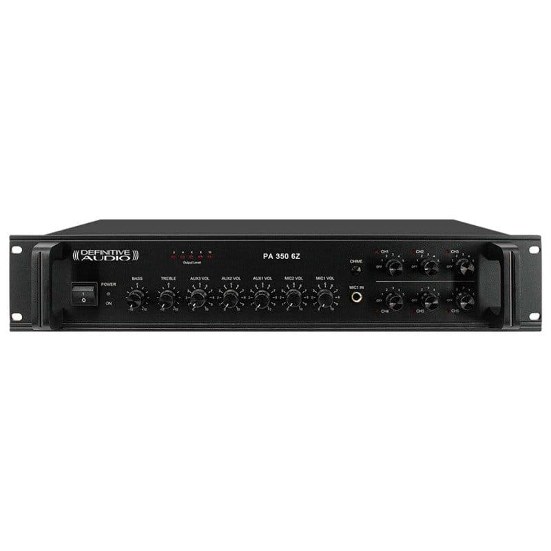 Amplificatore PA 6 zone 350 W installazione fissa - DEFINITIVE AUDIO PA 350 6Z