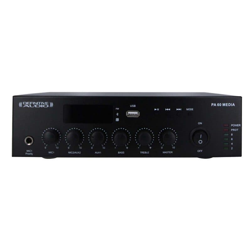 Amplificatore PA con lettore multimediale - DEFINITIVE AUDIO PA 60 MEDIA