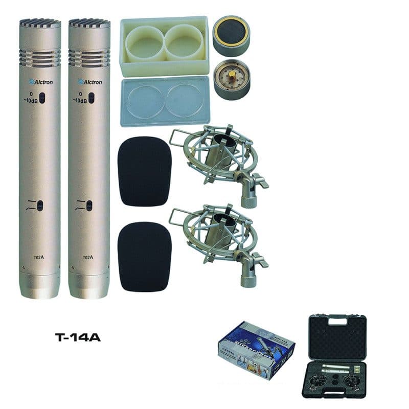 Kit 2 microfoni condensatore T 02 A capsule intercambiabili - ALCTRON SOG-2700_T_14A