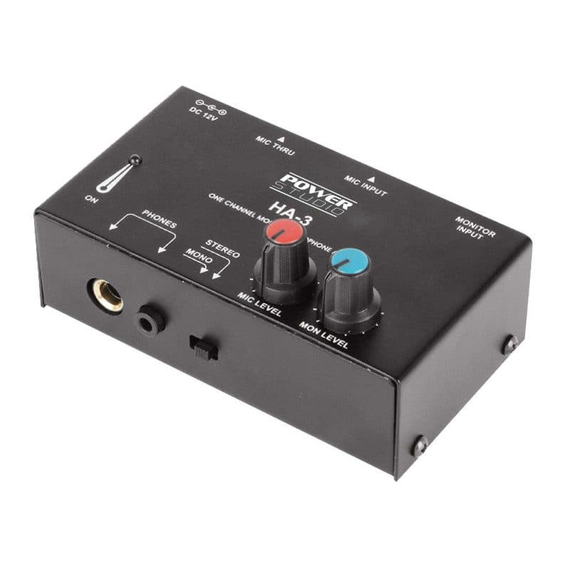 Preamplificatore cuffia e microfono XLR compatto - POWER STUDIO HA 3