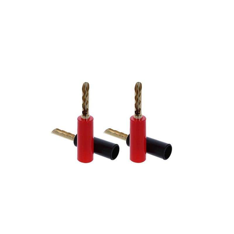 Set connettori a banana diffusori nero rosso - Enova HIFI FBAN 100 RB