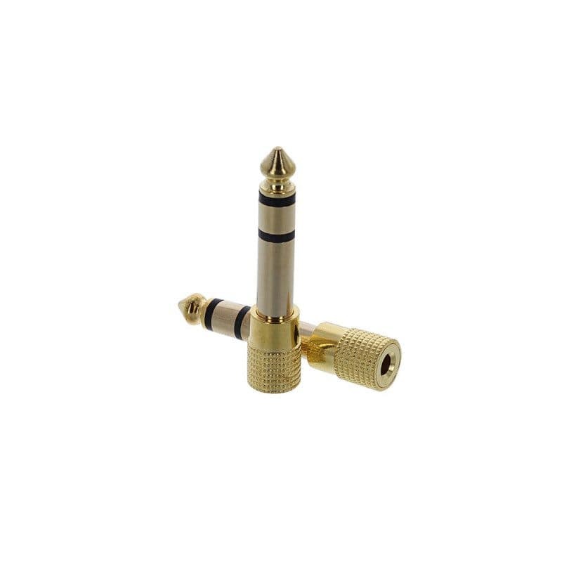 Set 2 adattatori cuffie placcato oro 6,3 mm - 3,5 mm - Enova HIFI HA635 GOLD PACK2