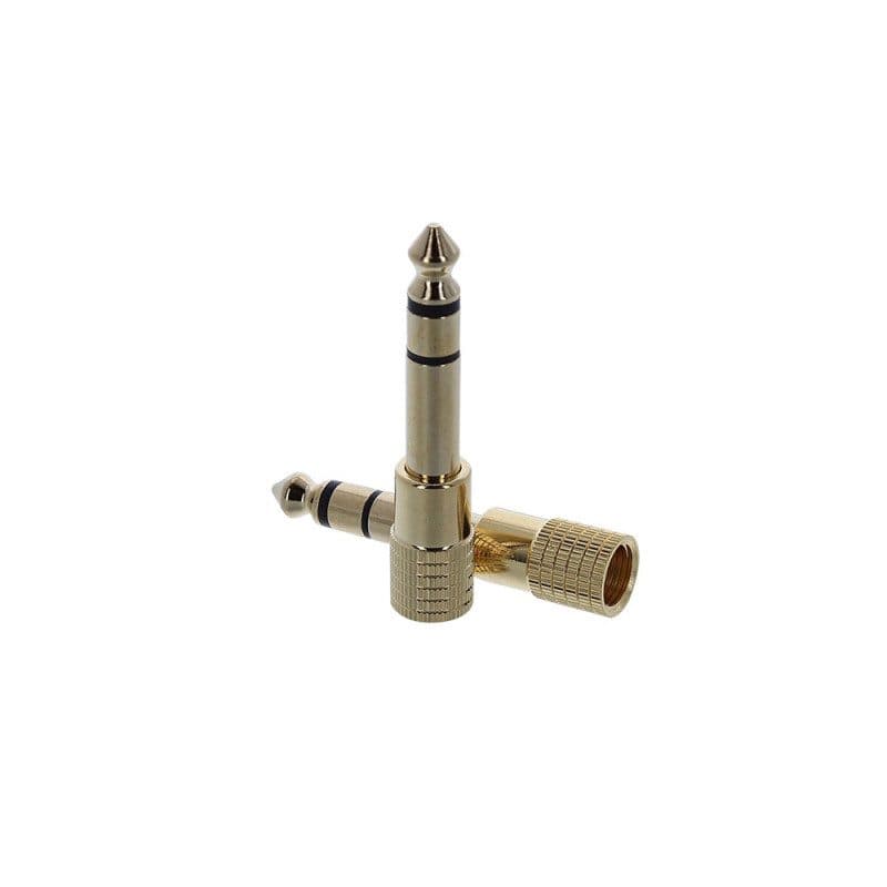 Set 2 adattatori cuffie a vite placcato oro 6,3 mm - 3,5 mm - Enova HIFI HA635SC GOLD PACK2