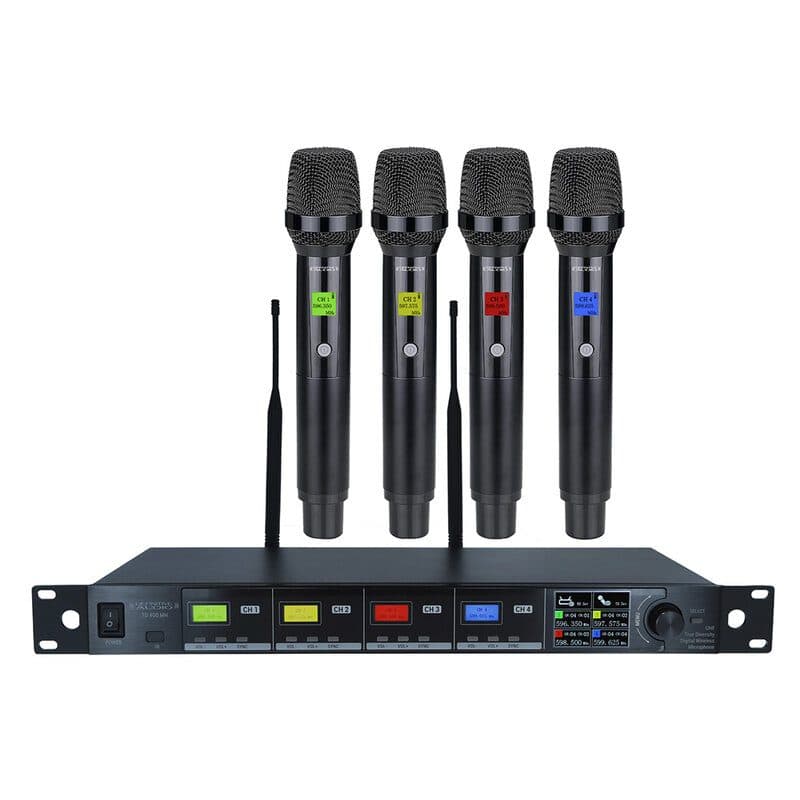 Sistema radiomicrofoni UHF 4 canali rack 1U True Diversity - DEFINITIVE AUDIO SOG-4910_TD_400_MH