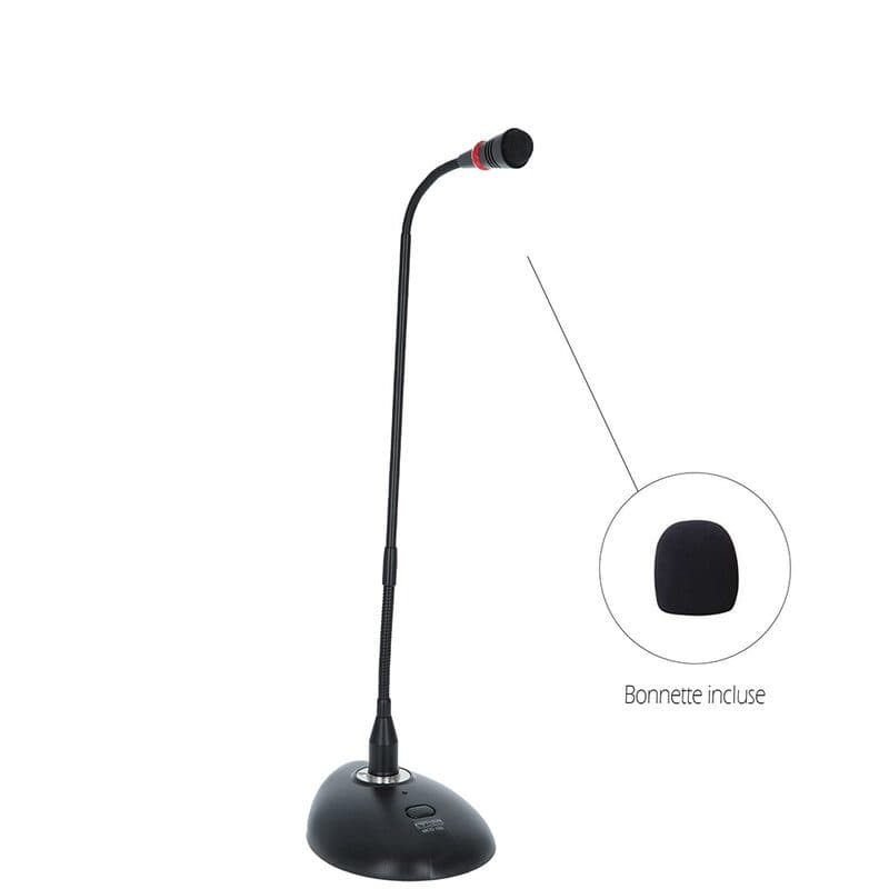 Microfono conferenza condensatore collo d'oca base XLR - POWER STUDIO MCO 125