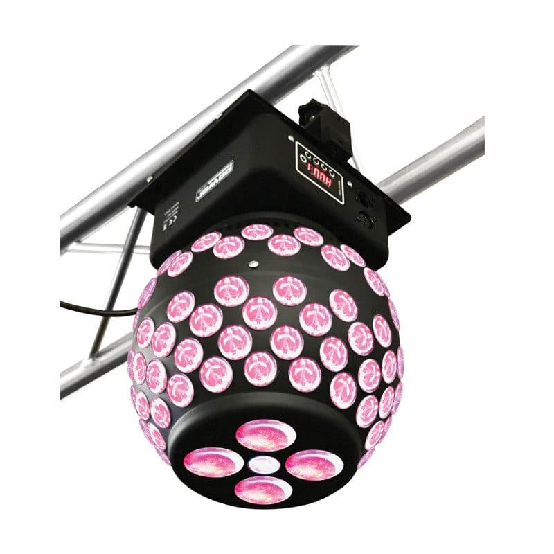Sfera LED rotante musica 4 LED RGBW 3W gobo stella luna - POWER LIGHTING SOG-5700_MAGIC_BALL