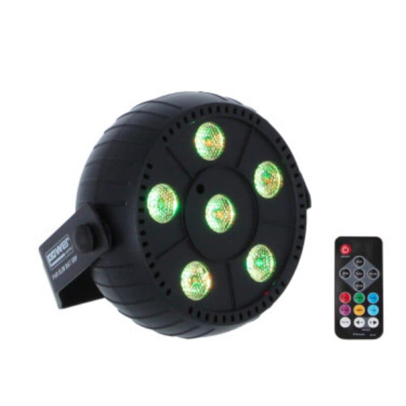 Proiettore PAR slim RGB a batteria 6 LED 1,5W 25° - POWER LIGHTING SOG-5800_PAR_XRP