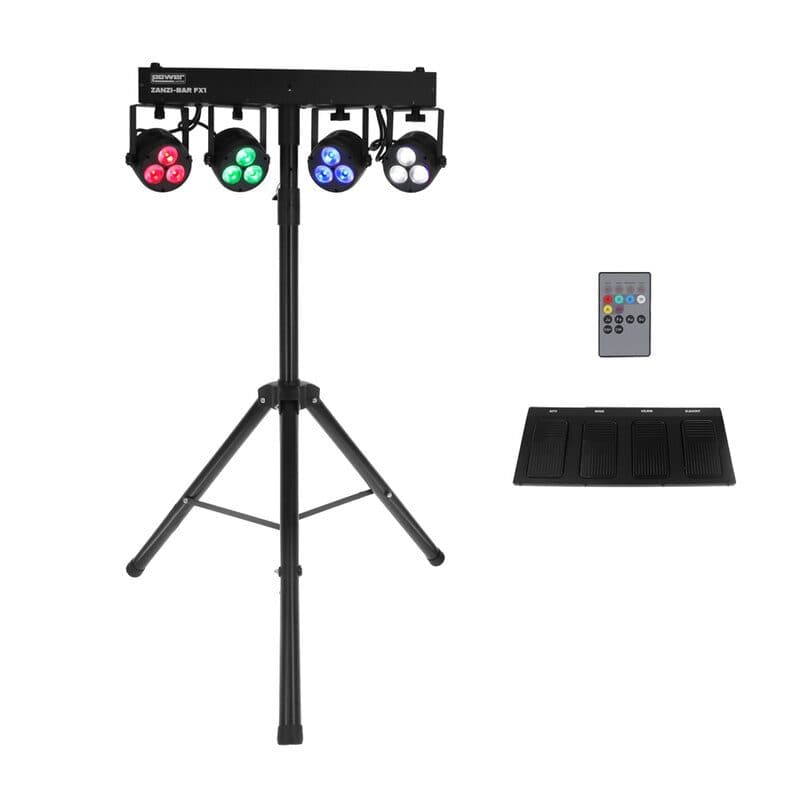Barra luci multi-effetto 4 PAR RGBW 17° con treppiede - POWER LIGHTING SOG-6200_ZANZI-BAR_FX1