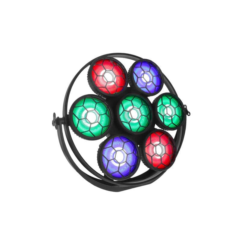 Proiettore multi-PAR LED 7 COB 50W 336 SMD RGB 38° DMX - J.COLLYNS SOG-6841_ARDECO_7BEE