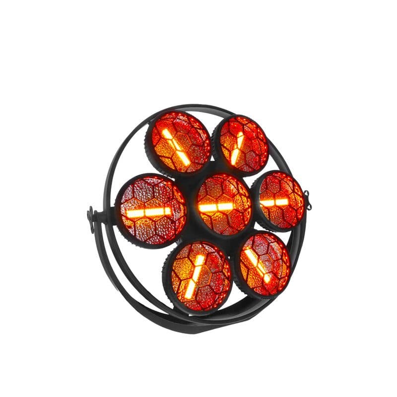 Proiettore multi-PAR LED 7 COB 60W 189 SMD RGB 100° DMX - J.COLLYNS SOG-6841_ARDECO_7GLD
