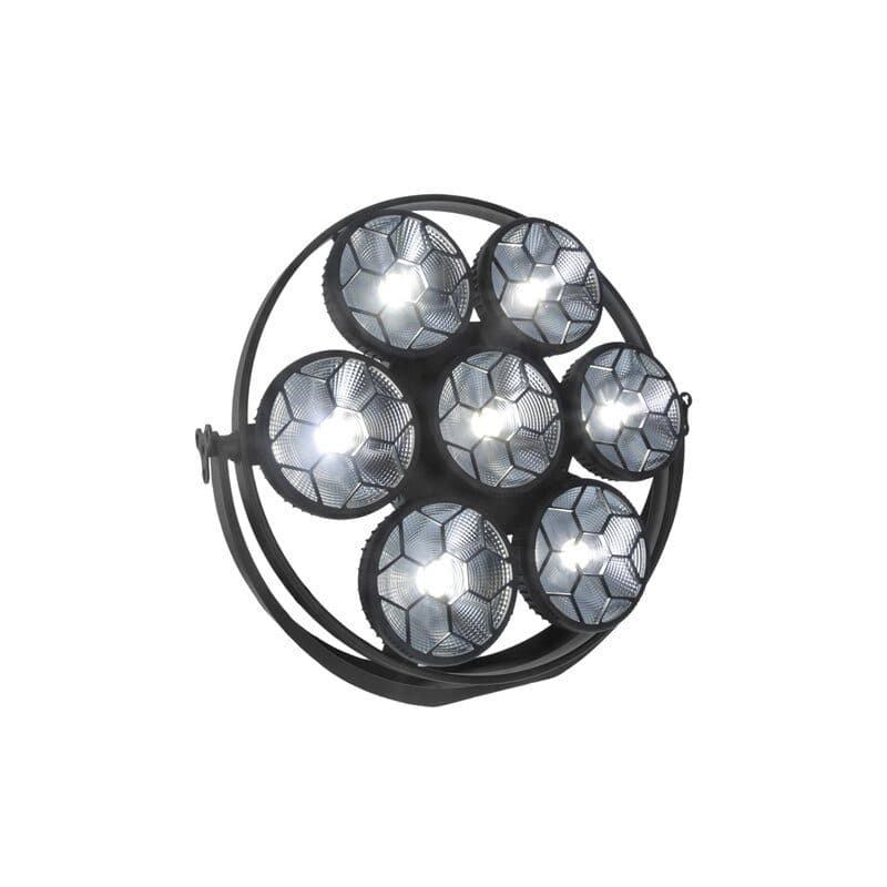 Proiettore multi-PAR LED 7 COB 100W bianco caldo/freddo 80° DMX - J.COLLYNS SOG-6841_ARDECO_7W2C