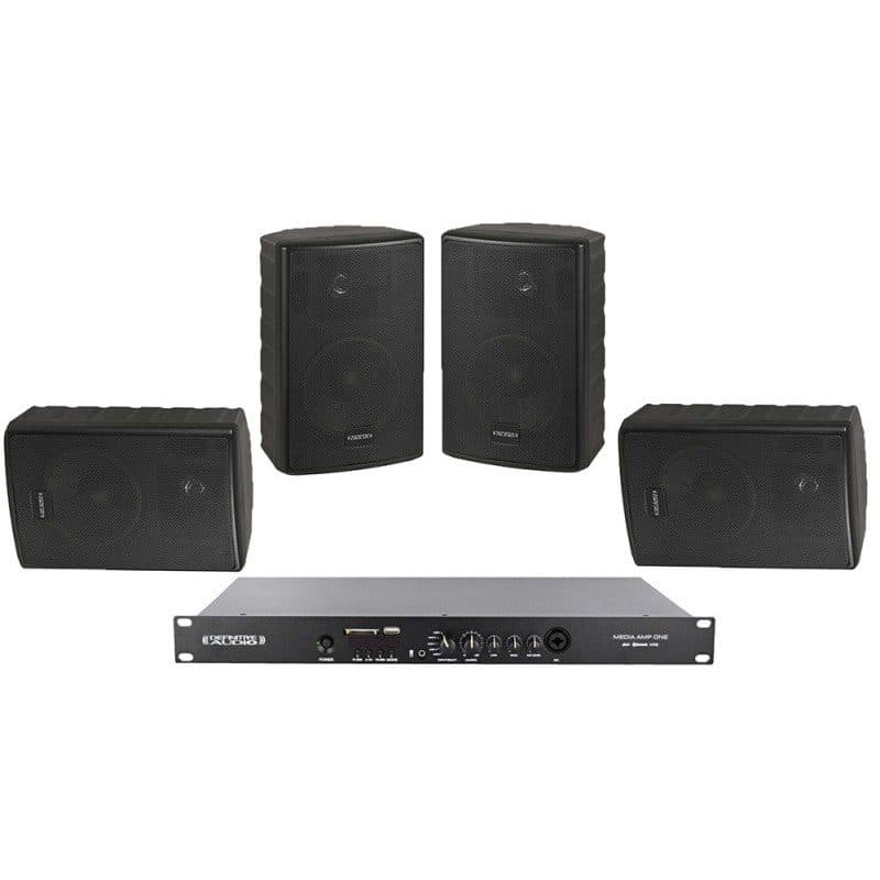 Kit installazione audio ristorazione nero V2 - Definitive Audio SOG-7110_INSTARESV2_BL