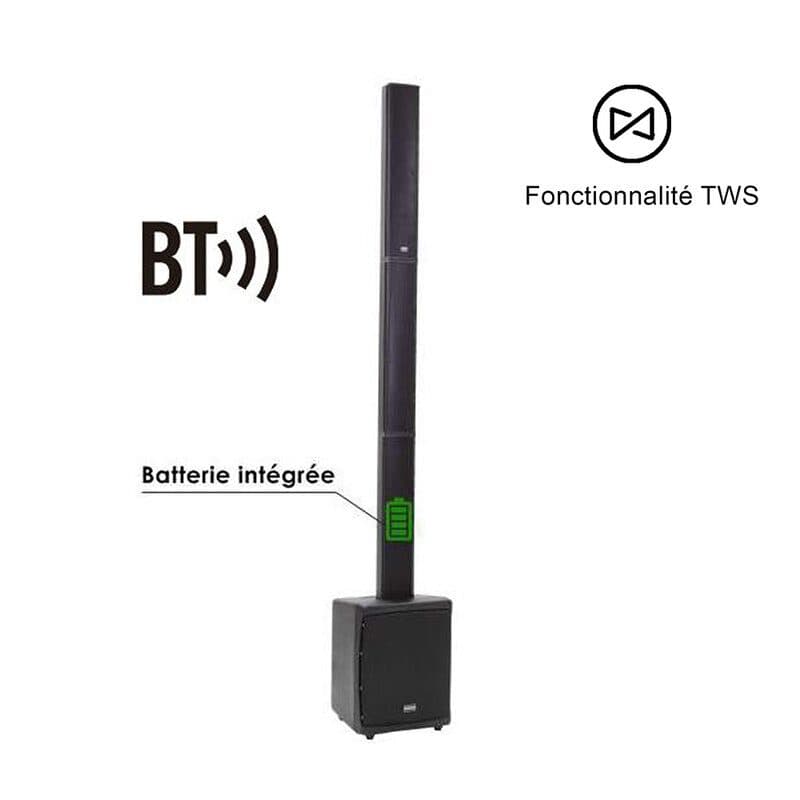 Sistema a colonna attivo con batteria e mixer - DEFINITIVE AUDIO VORTEX 420 FREEDOM MK2