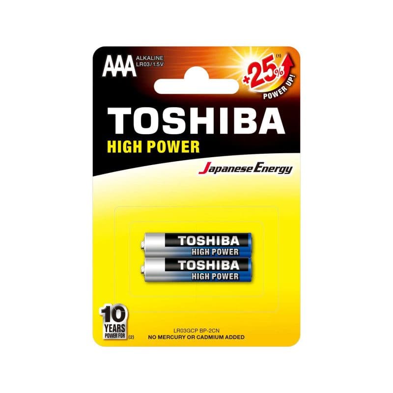 Batterie alcaline AAA GCP confezione 2 pezzi - Toshiba SOG-8900_LR03GCP-2