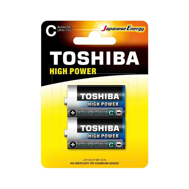 Batterie alcaline C GCP confezione 2 pezzi - Toshiba SOG-8900_LR14GCP-2