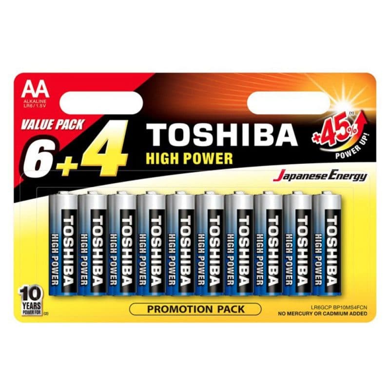 Batterie alcaline AA confezione 10 pezzi serie GCP - TOSHIBA SOG-8900_LR6GCP-10