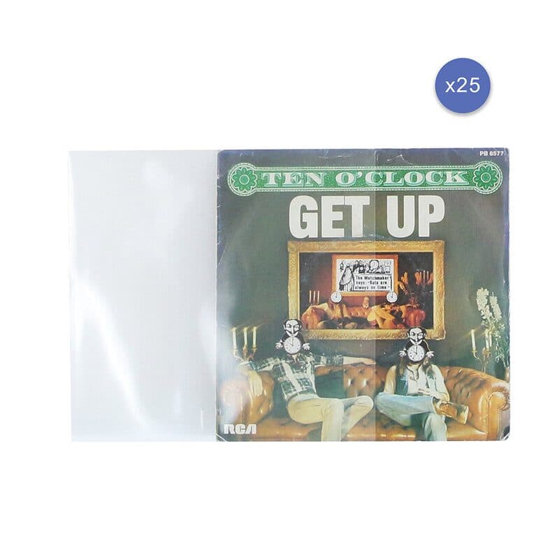 Custodie vinile 45 giri confezione 25 pz trasparenti - ENOVA HIFI PEV 25 HC45T