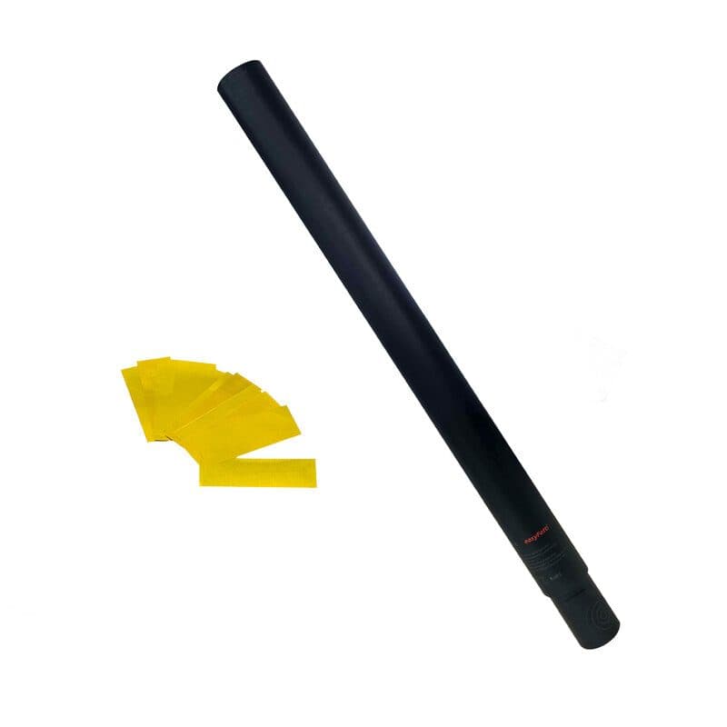 Cannone easyFetti 64 cm Ø5 cm coriandoli metallici oro 55x17 mm - Showven SPK-EFC80X50R55X17MG