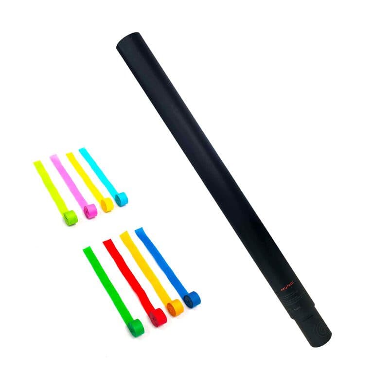 Cannone stelle filanti carta multicolore easyFetti 64 cm Ø5 cm 10x1,5 cm - SHOWVEN SPK-EFC80X50S10MX1.5MC