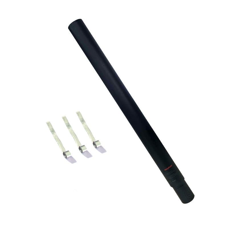 Cannone stelle filanti metalliche argento easyFetti 64 cm Ø5 cm 10x1,5 cm - SHOWVEN SPK-EFC80X50S10MX1.5MS