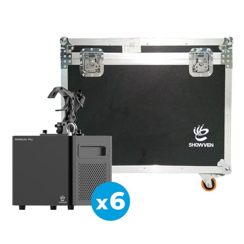 Kit 6 macchine scintille fredde SPARKULAR FALL flight case - SHOWVEN SPK-FALL-SET